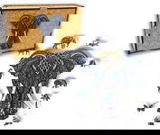 Puzzle Drewniane dla dzieci i dorosłych Słoń 2 Elephant 2 w pudełku drewnianym