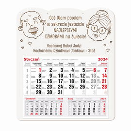 KALENDARZ BABCI I DZIADKA 4 wzory