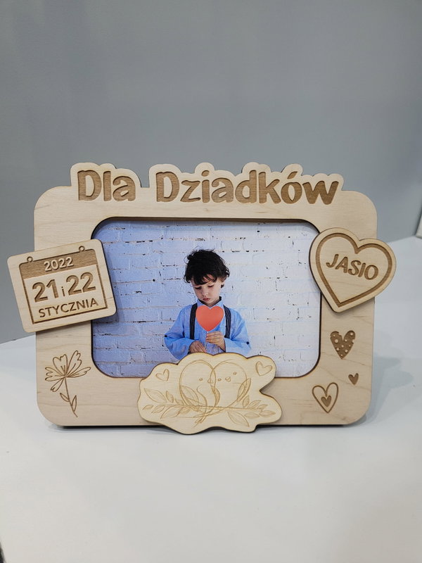 RAMKA NA ZDJĘCIE Z DOWOLNYMI IMIONAMI - Dla Dziadków