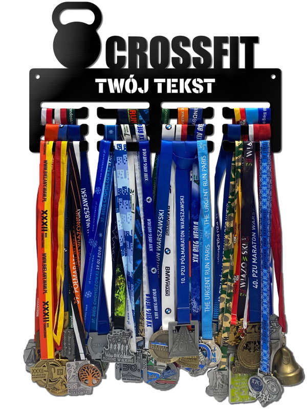 Wieszak na medale CROSSFIT twoje imię dowolny tekst 174.3
