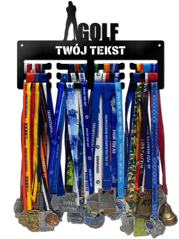 Wieszak na medale GOLF twoje imię dowolny tekst 302.3