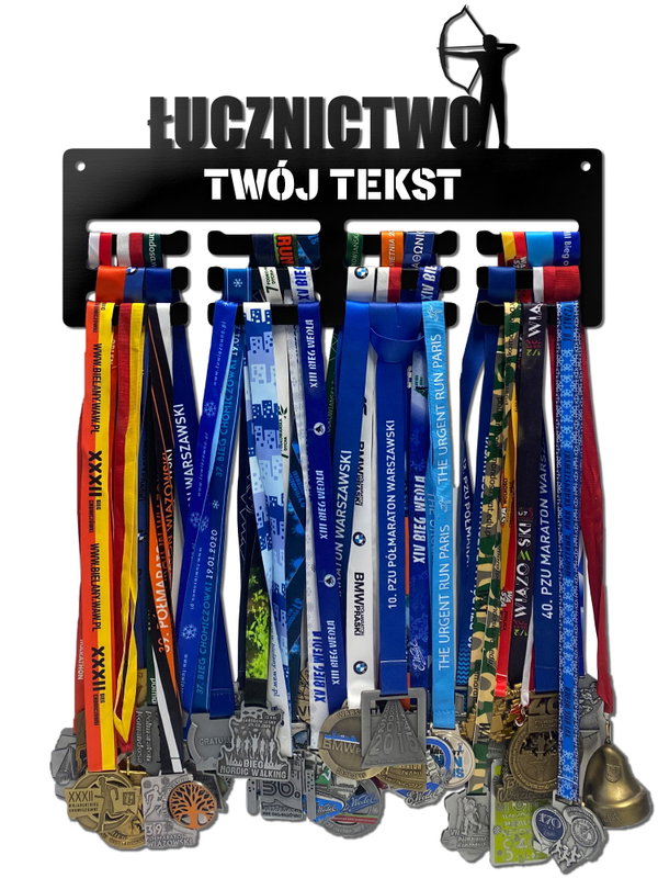 Wieszak na medale ŁUCZNICTWO twoje imię dowolny tekst 315.3