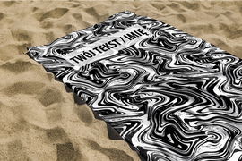 RĘCZNIK Abstrakcja z twoim dowolnym tekstem 75x50cm 001B