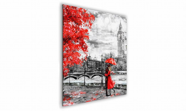 OBRAZ NA SZKLE KWADRATOWY 40x40cm 065 Miłość w Londynie
