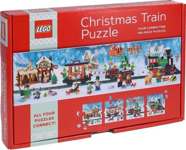 Puzzle LEGO: Świąteczny pociąg (400 el.) – Chronicle Books