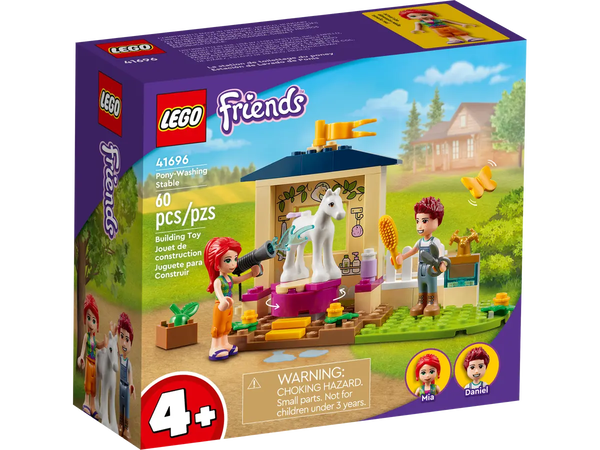 Klocki LEGO Friends 41696: Kąpiel dla kucyków w stajni (60 el.)