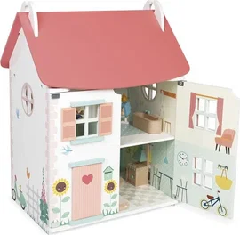 Drewniany domek dla lalek z 15 akcesoriami – Janod J06467