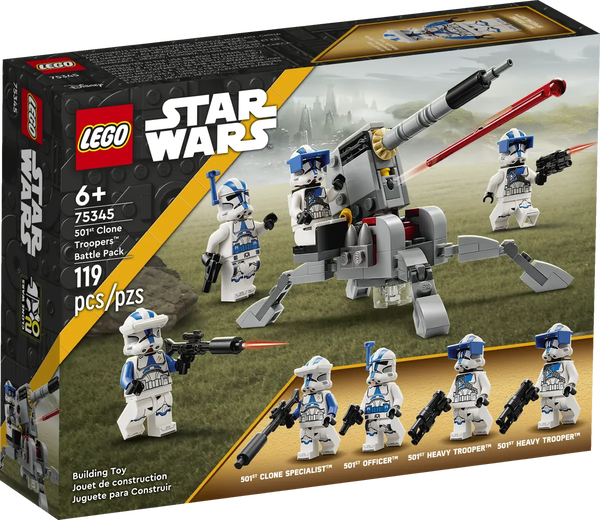 LEGO Star Wars 75345: Zestaw bitewny – żołnierze-klony z 501. legionu (119 el.)