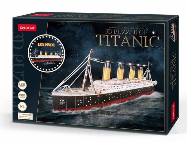 Puzzle 3D LED Titanic (266 el.) – CubicFun