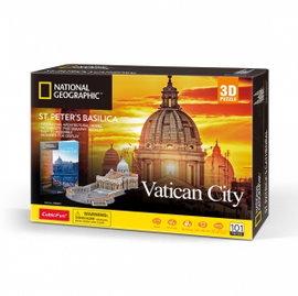 Puzzle 3D National Geographic: Watykan Bazylika św. Piotra (101 el.) – CubicFun