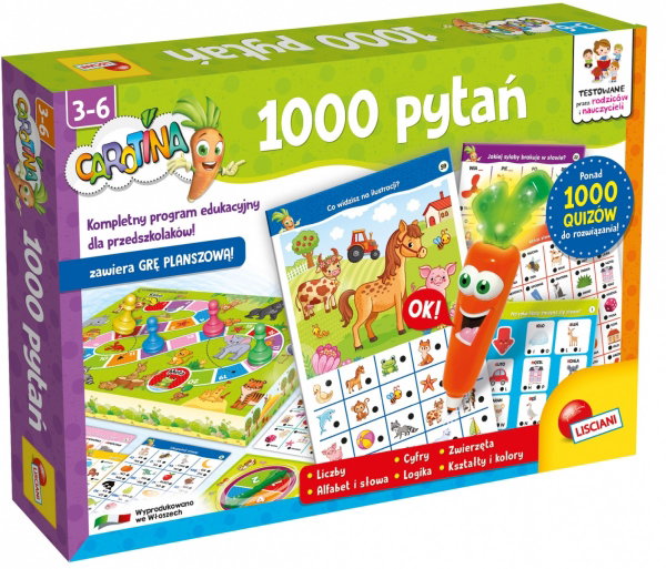 Gra edukacyjna Carotina 1000 pytań – Lisciani