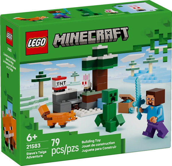 Klocki LEGO Minecraft 21583: Przygoda Steve’a w tajdze (79 el.)