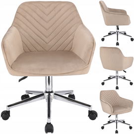 Fotel NAPOLI beżowy na srebrnej stopie