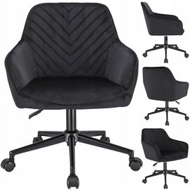 Fotel NAPOLI czarny na czarnej stopie