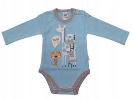Aga Body niemowlęce bawełniane niebieskie zwierzęta rozmiar 62