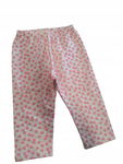 Atut: Legginsy 3/4 pudrowy róż z kwiatuszkami r,104