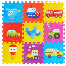 Artyk:Puzzle piankowe 9 el. Pojazdy