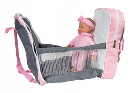 Bambolina Lala z plecakiem i łóżeczkiem BD2117