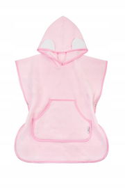 BOCIOLAND PONCZO OKRYCIE KĄPIELOWE Z KAPTUREM BAWEŁNA 100% RÓŻ