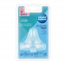 Canpol Babies: Smoczek silikon średni do butelki szerokiej 1 szt