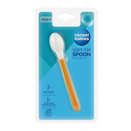 Canpol Babies: Elastyczna łyżeczka z długim uchwytem żółta