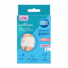 Canpol Babies: Siateczkowe majtki poporodowe wielorazowe 2 szt. L/XL