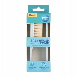 Canpol Babies: Szczotka i grzebień dla niemowląt z miękkim z naturalnym wło