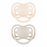 Canpol babies: Smoczek silikonowy DentalAir 0-6m symetryczny NUDE 2 szt. kr