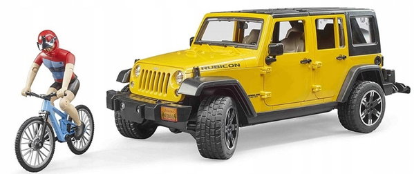 Bruder: Jeep z Kolarzem i Rowerem