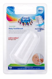 Canpol Silikonowa Szczoteczka na Palec w Pojemniku