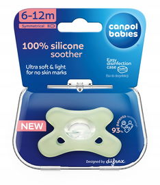 Canpol Smoczek 100% Silikonowy Symetryczny 6-12m