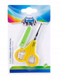 Canpol Nożyczki dla Niemowląt z Osłonką - Żółte