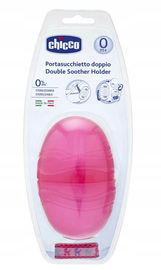 Chicco Podwójny Pojemnik na Smoczek - Różowy