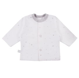 Eevi ; Kaftan Niemowlęcy Bawełniany Biały w Gwiazdki rozmiar 50