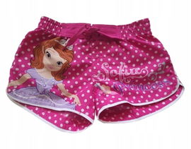 Disney: Spodenki fioletowe krótkie rozmiar 104