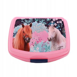 Derform: Śniadaniówka rózowa dla dziewczynki Konie