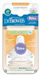 Dr Brown's Smoczek Options+ do Szerokich Butelek 9m+ 2szt