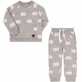 Dres Bembi 80 Autobus szara bluza spodnie chłopiec