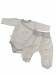Eevi: Body + półśpioch biały Tiny gwiazdki r. 56