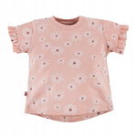 Eevi t-shirt dziecięcy różowy bawełna rozmiar 74