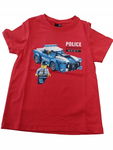 GT: Koszulka krótki rękaw LEGO Police czerwona r. 110