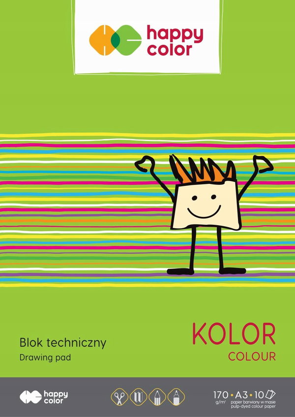 Happy Color: Blok techniczny kolorowy A3