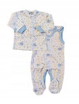 Komplet niemowlęcy śpioch i kaftan MK 50 biały w gwiazdki