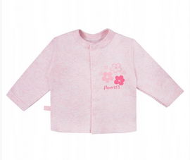 Kaftanik niemowlęcy Eevi 50 różowy kwiatki