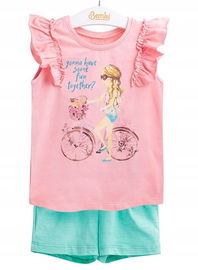 Komplet bawełniany 110 krótkie spodenki i koszulka