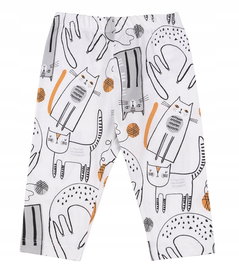 Krótkie spodenki bawełn. Bembi 74 białe w kotki