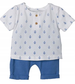 Komplet bawełn. Boby spodenki + koszulka 68 denim