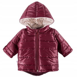 Kurtka Wiosenna Bloom z kapturem bordowa 80