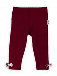 Legginsy niemowlęce czerwone z kokardą r.56