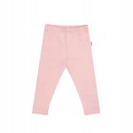 Legginsy dresowe, dziewczęce, pudrowy róż r. 104